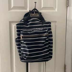 A New Day Black and White Stripped Backpack